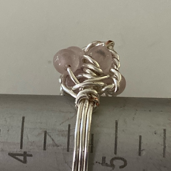 Rose Quartz wire wrapped ring.🌹 - Picture 6 of 6